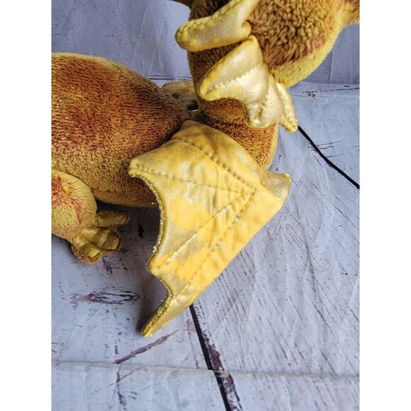 Douglas Cuddle Toys Plush Topaz Gold Amber Golden Dragon 12inch READ - Picture 4 of 10
